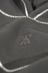 Analogy Black Embroidery Hoodie