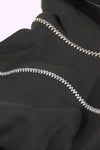 Analogy Black Embroidery Hoodie