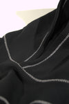 Analogy Black Embroidery Hoodie