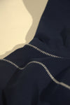 Analogy Blue Navy Embroidery Hoodie