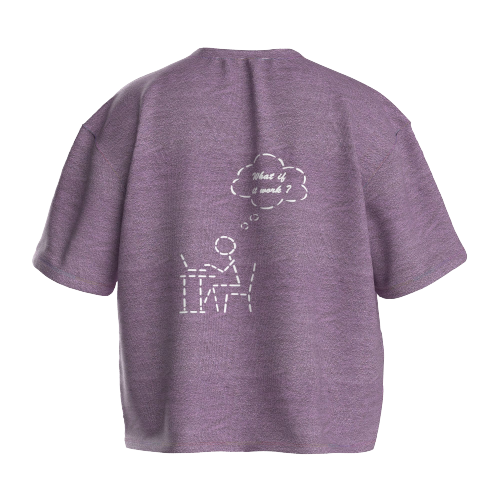 Analogy Lilac Tee "What if it works?"