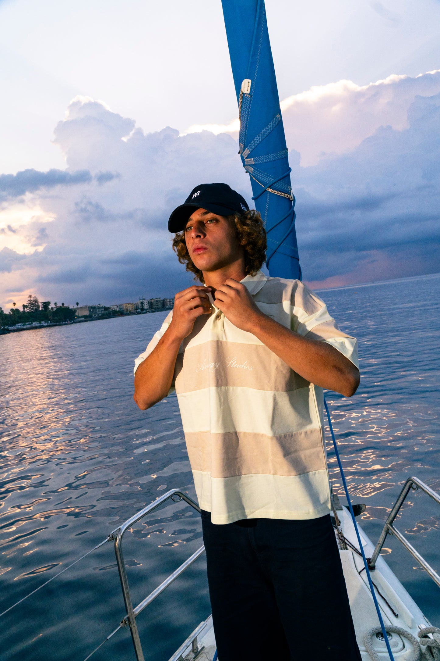 Analogy Striped Polo Sand analogystudios