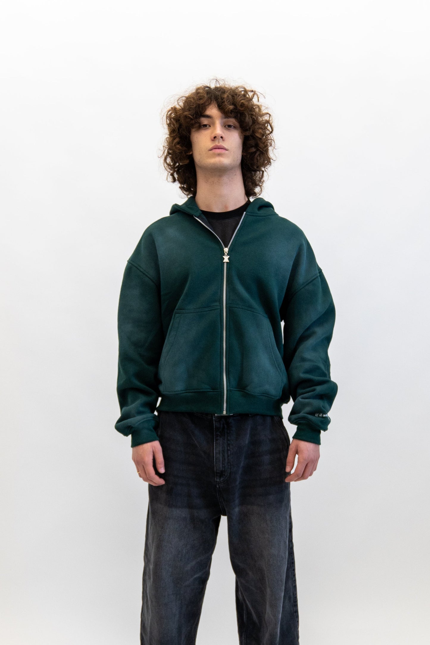 Analogy Zip Hoodie 2.0 Green "Is it worthing?" analogystudios