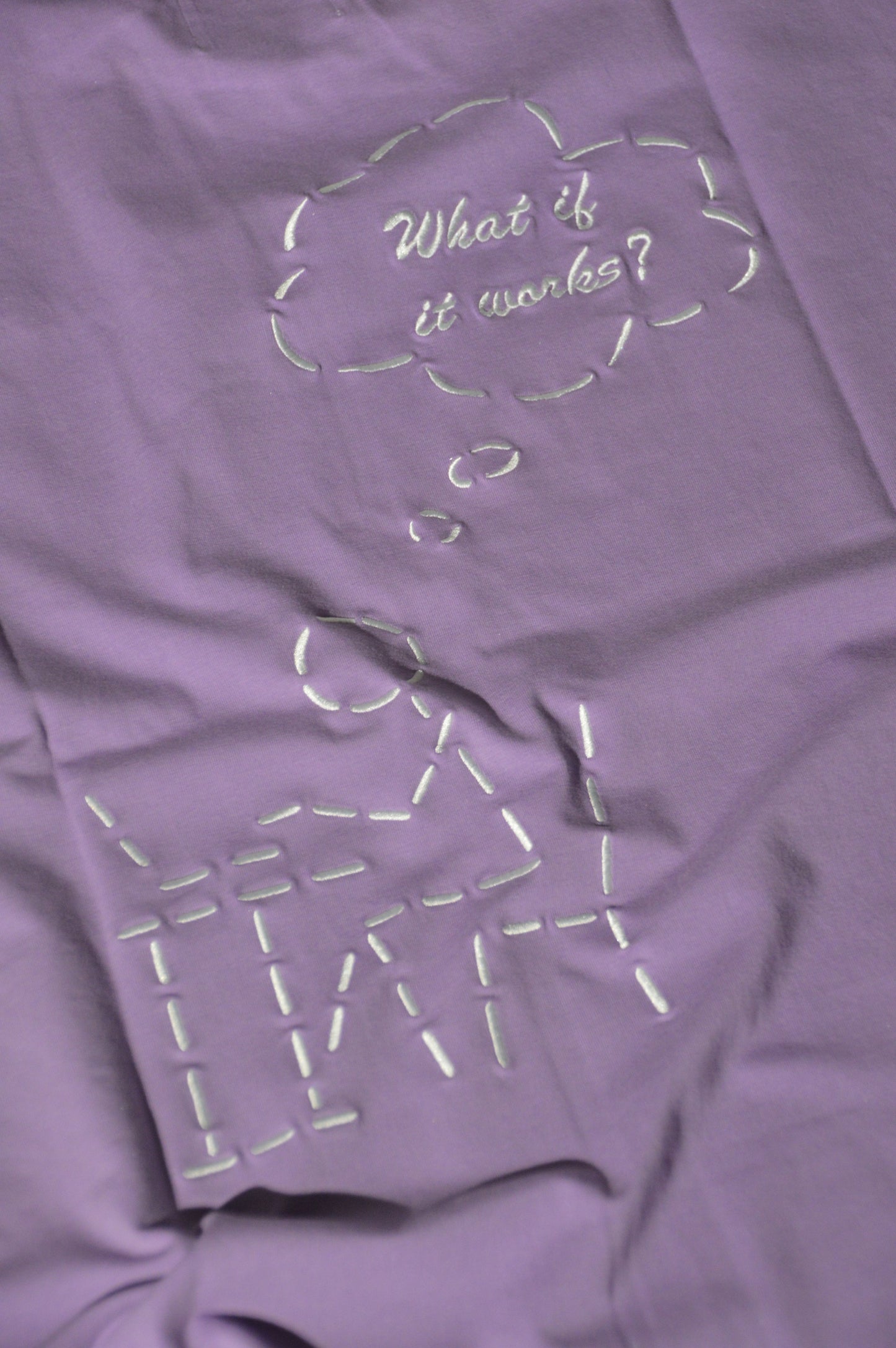Analogy Lilac Tee "What if it works?" analogystudios