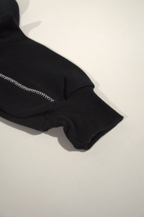 Analogy Black Embroidery Hoodie