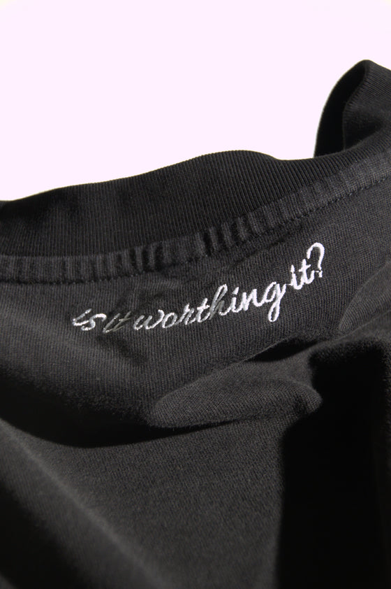Analogy Black Longsleeve "Is it worthing?"