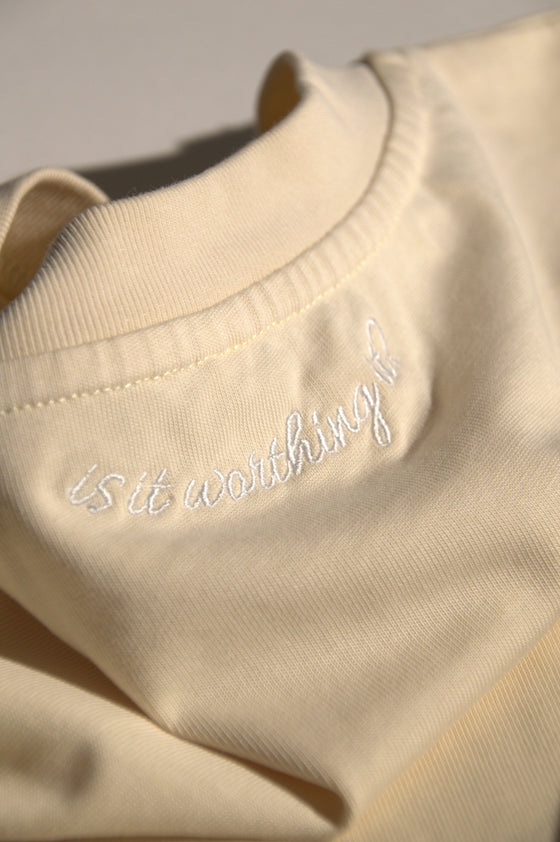 Analogy Sand Longsleeve "Is it worthing?"