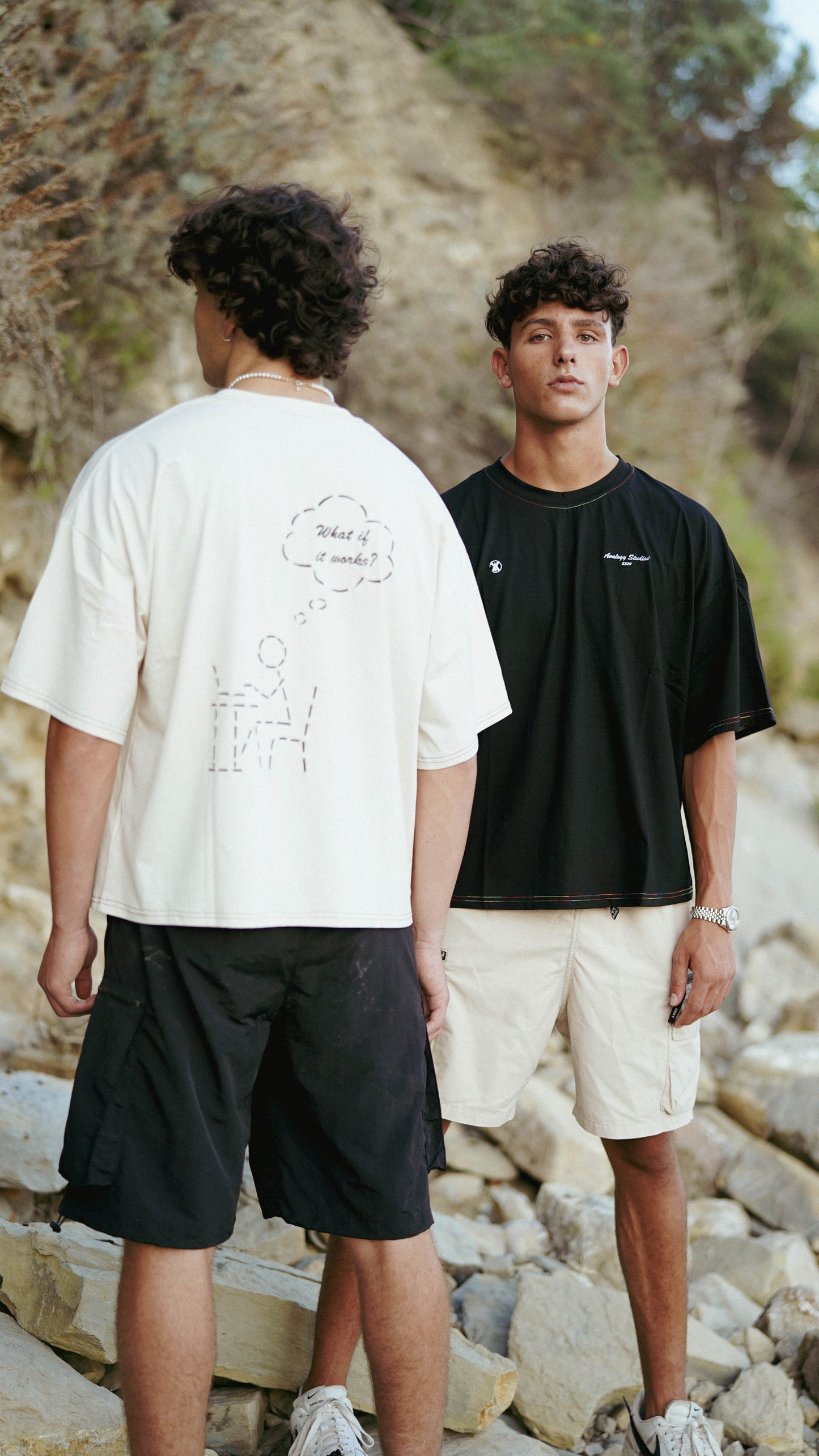 Analogy Cream Tee "What if it works?" analogystudios