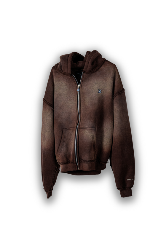 Analogy Brown Zip Hoodie 1:1 "How is it going?"