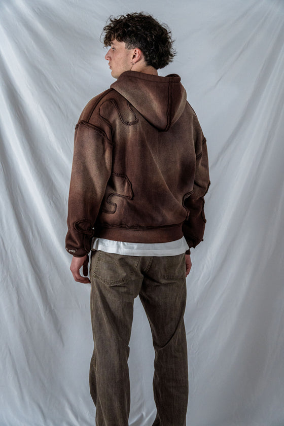 Analogy Brown Zip Hoodie 1:1 "How is it going?"
