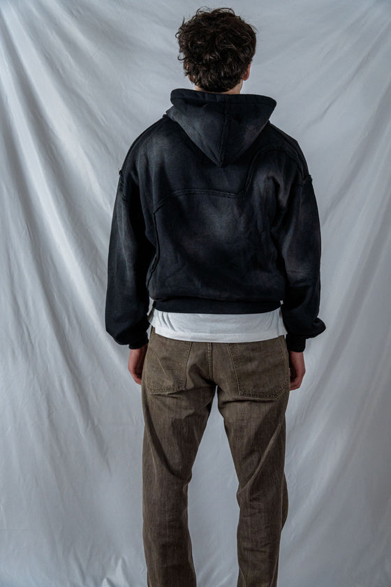 Analogy Black Zip Hoodie "How is it going?"