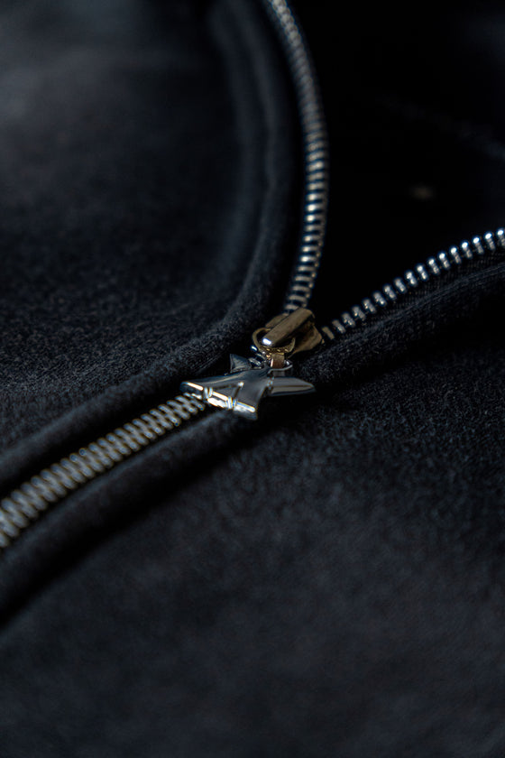 Analogy Black Zip Hoodie "How is it going?"