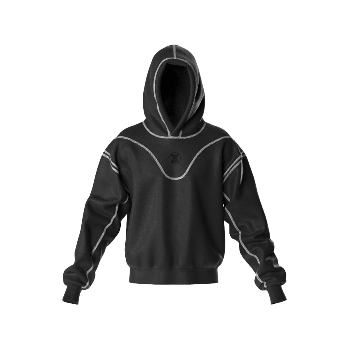 Analogy Black Embroidery Hoodie analogystudios